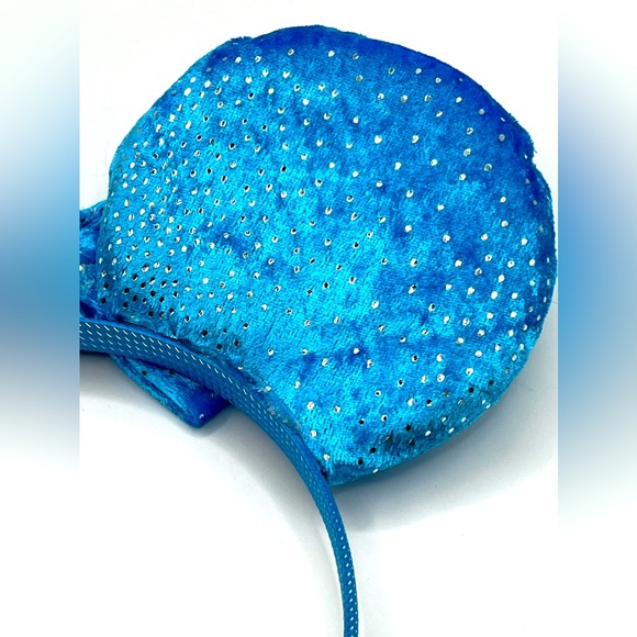 Handmade Blue Shiny Mickey Mouse Ears on Blue Headband - Picture 8 of 11